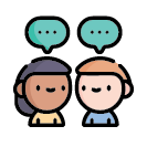 people talking icon