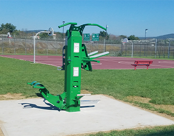 space efficient outdoor workout equipment