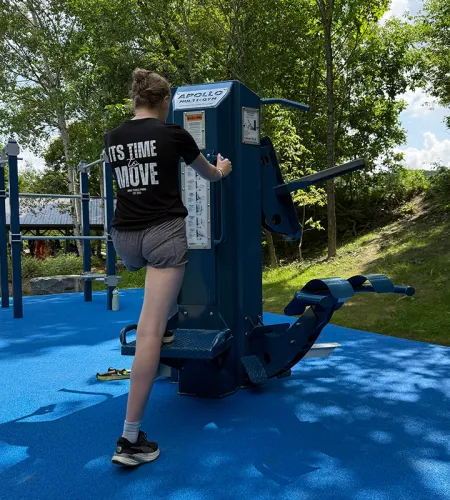 Residents training at MOVE Fitness Park, Huntsville
